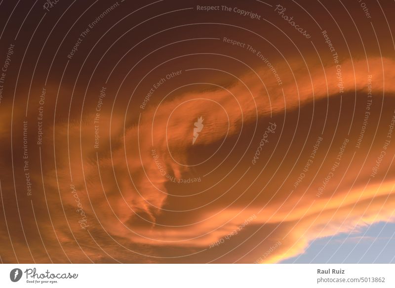 A Sky light after sunset. orange background day twilight meteorology heaven vibrant weather sunlight cloud sky nature cloudscape stratosphere abstract