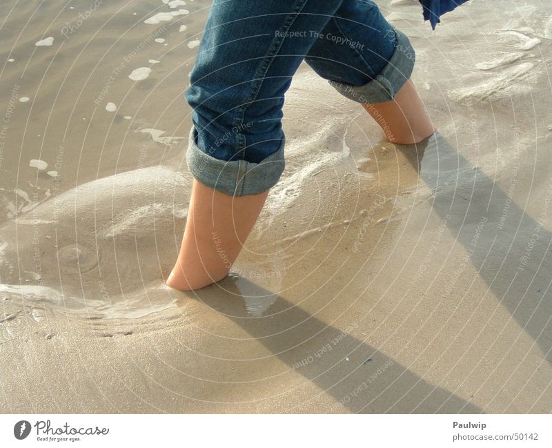 Continue Stride Beach Ocean Barefoot Sand Part Earth Water