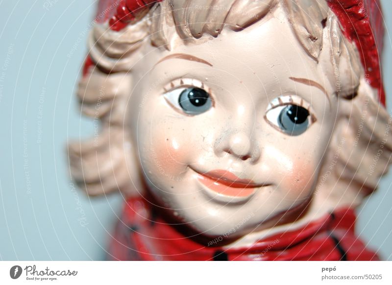 winter-boy Girl Red Carriage Winter Cap Pierce Doll Laughter Joy Eyes