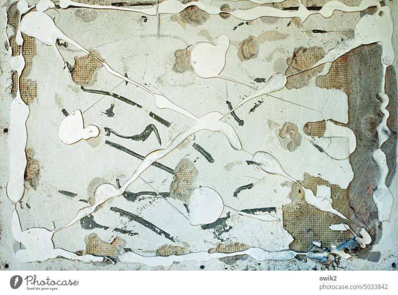 Image background Schlieren Adhesive Dry Tracks Abstract Bizarre puzzling Unclear Structures and shapes Detail Close-up Deserted Pattern Exterior shot