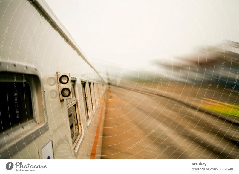 train in motion blur. Abstract defocused motion blurred train moving speed station transport transportation technology rail railway travel fast modern city move