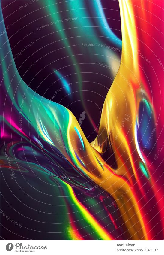 Modern colorful flow poster. Wave Liquid shape color paint. Concept design for your design project futuristic graphic abstract art illustration cover curve