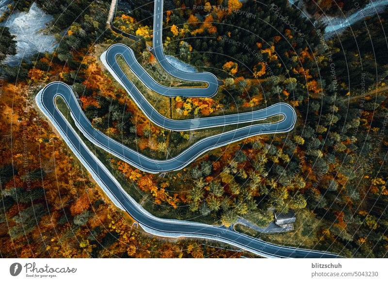 Versamerstrasse in Surselva near Rhine Gorge in the canton of Grisons, Switzerland Aerial photograph Aerial view aerial photo UAV view drone photo Landscape