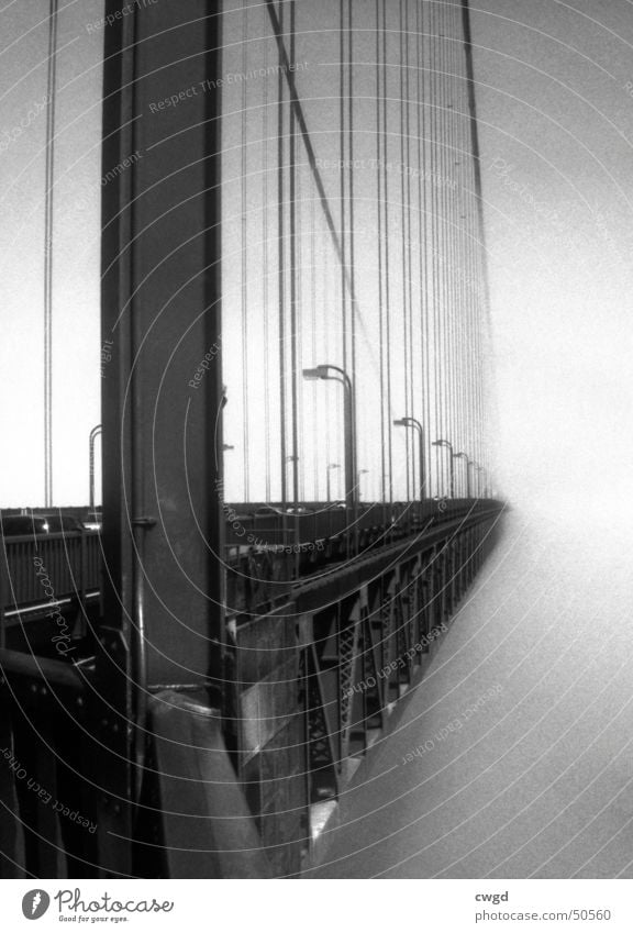 the bridge into nothing... Golden Gate Bridge San Francisco Americas California Coast Fog Monochrome Infinity bay USA Street Black & white photo