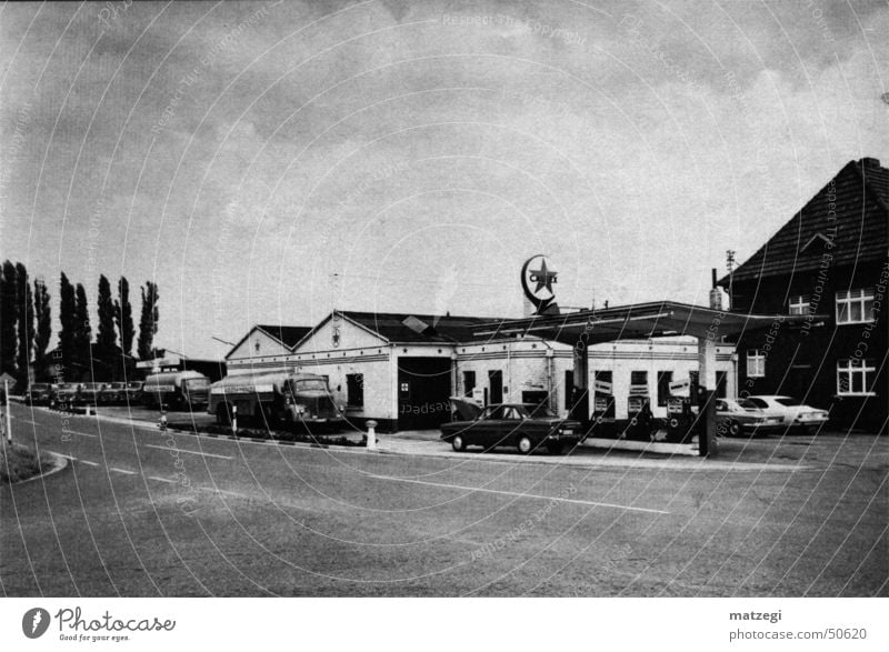 Old petrol station Petrol station Spirit Refuel The fifties Gasoline 1950