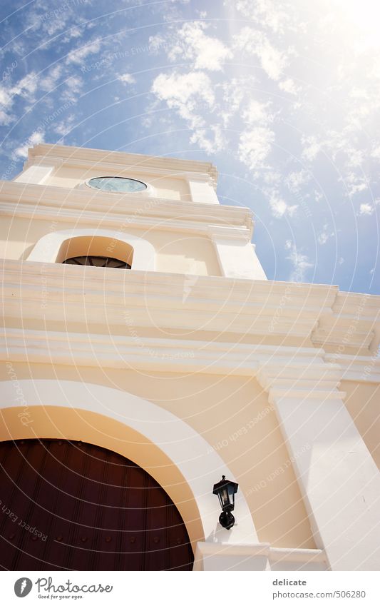 Iglesia San Fulgencio Culture Sky Clouds Sun Beautiful weather Cuba Cuban South America Central America Fishing village Small Town Old town