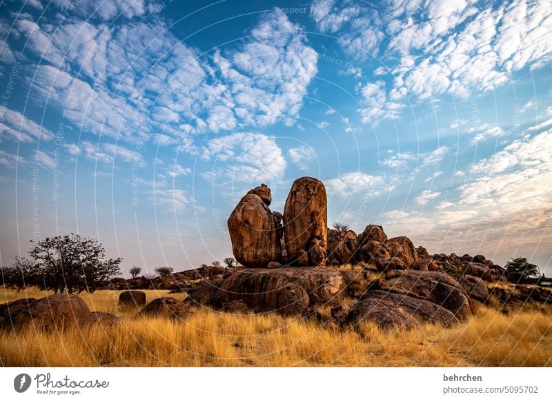 favorite places Heavy Large Sunset stones impressive Dusk Sky Rock Damara land Wilderness Exterior shot Colour photo travel Wanderlust Far-off places