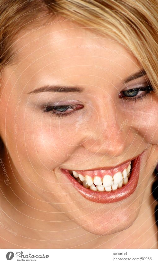 keep_smiling Friendliness Smiley Blonde Woman Dazzling white teeth Laughter