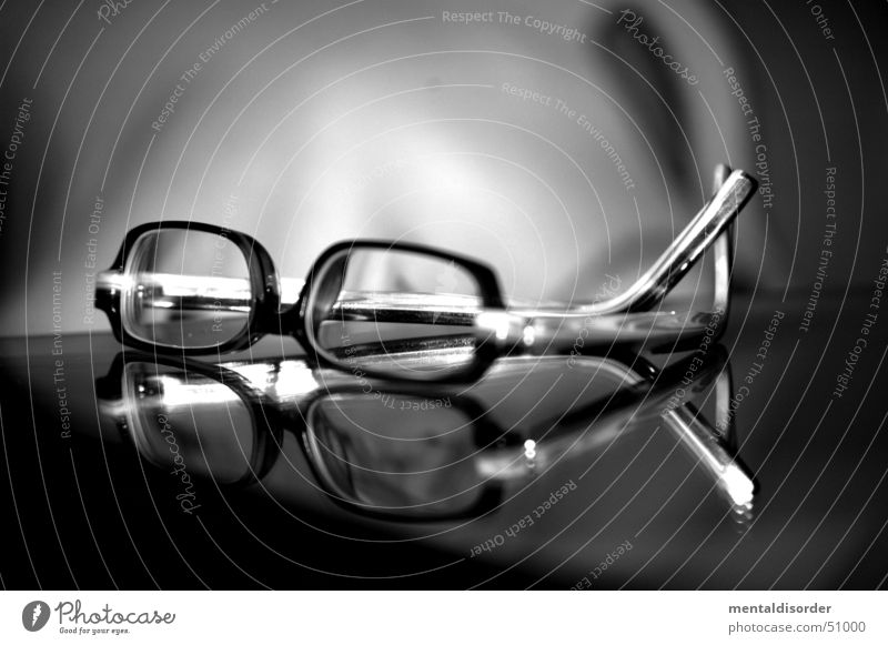 Zero vision (old title: Glasses? F.......!) Eyeglasses Framework Black White Optician Free-of-charge Lake Planning Plastic bw eye eyesight eyewear farsighted
