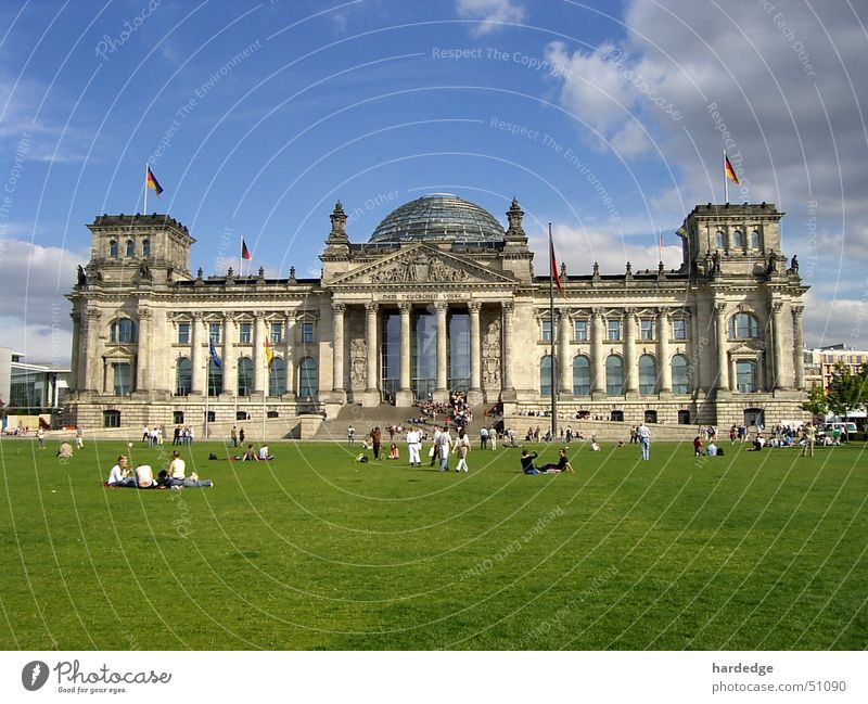 Reichstag Berlin Meadow Tourist