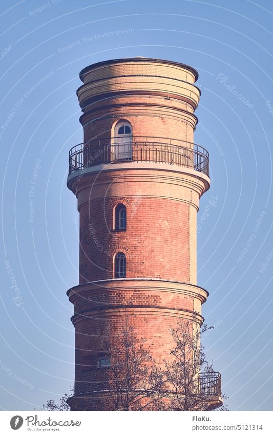 The oldest lighthouse in Germany Lighthouse TRavemünde Lübeck Baltic coast Building Architecture Brick Baltic Sea Sky Tourism Vacation & Travel Exterior shot