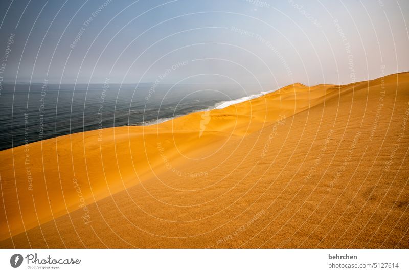 boundless sand dune Dunes Impressive magical duene Gorgeous Swakopmund Vacation & Travel Freedom Nature Walvis bay Warmth Sky Horizon Loneliness Landscape