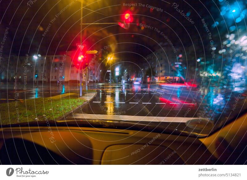 Crossing at night in the rain Evening Movement blink variegated Dynamics fantasy flicker Speed Art Light Visual spectacle light track Line Fairy tale Night