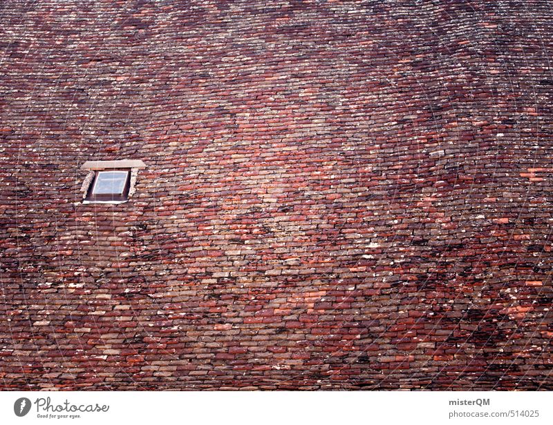 French Style X Village Esthetic Symmetry France Roof Skylight Roofing tile Attic story Pitch of the roof Many Brick Window Hollow Colour photo Subdued colour