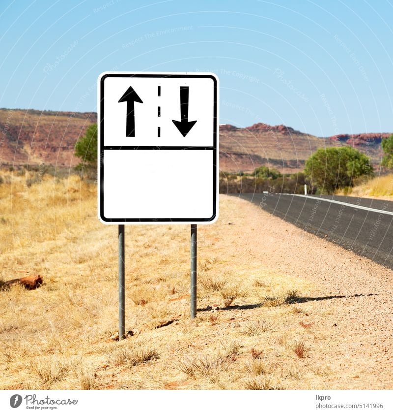 in  australia   the sign empty road billboard space drive warning travel danger car great highway white sky transportation reminder trip traffic ocean direction
