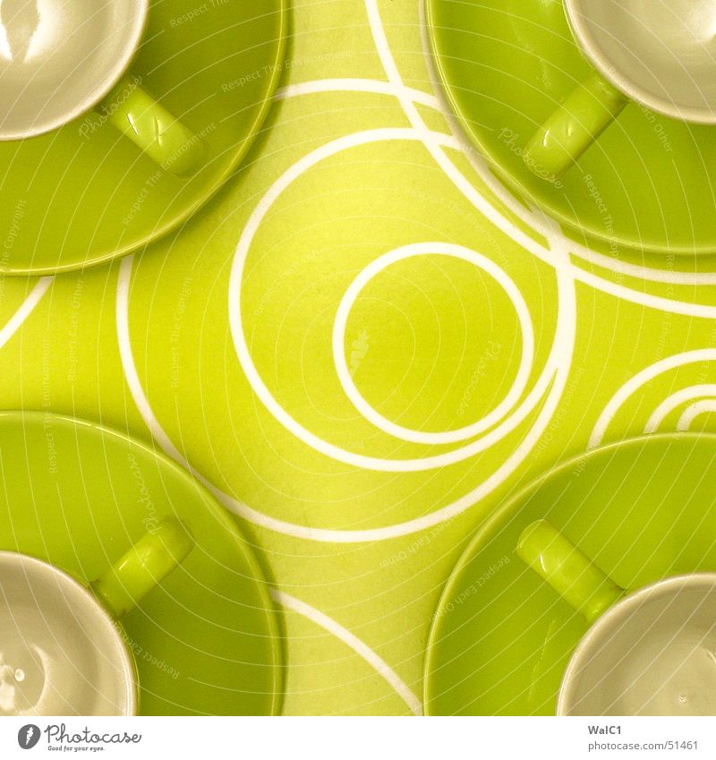 Ikea Idea Green Circle Cup Door handle Café Tray Break 4 Pottery Coffee Proffer ikea