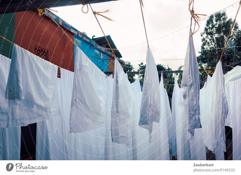 Clothesline And Laundry Stock Photo - Download Image Now