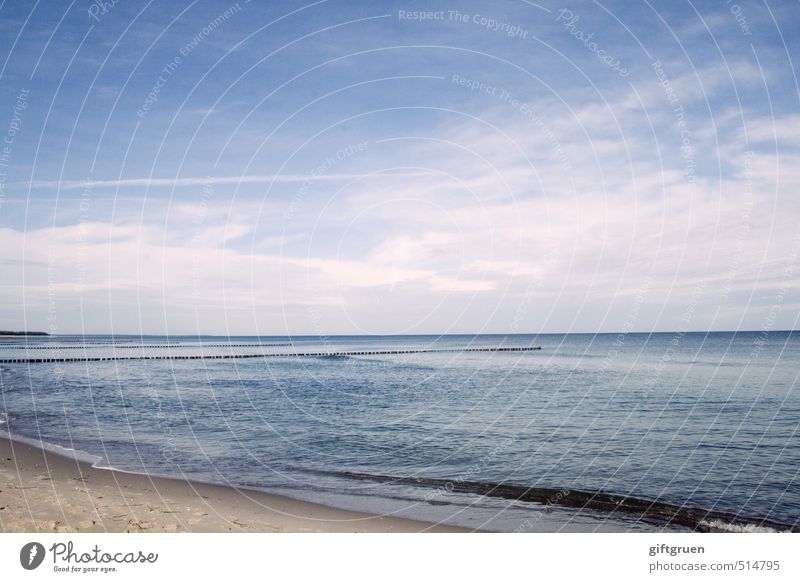 now what? Environment Nature Landscape Elements Sand Water Sky Horizon Summer Beautiful weather Waves Coast Beach Baltic Sea Blue Power Calm Bank reinforcement