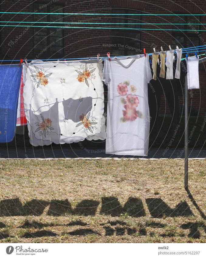 Linen Hanging On The Clothesline And Dried Stock Photo - Download