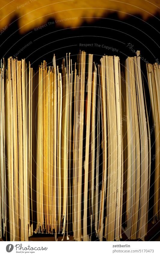 piles of paper files FILE STACK Waste paper Analog archive Letter (Mail) correspondence Office bureaucracy Digital File Data document documentation Paper