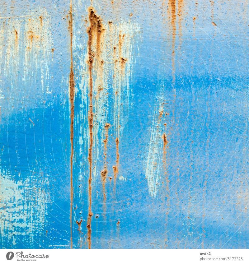 ascent Turquoise Blue Orange Surface structure Colour Weathered Disaster random product Damage Derelict Long shot Detail Dry Transience Close-up Material