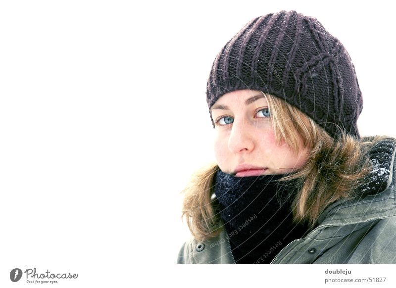 andrea in winter #1 Winter Cap Jacket Scarf Cold Portrait photograph