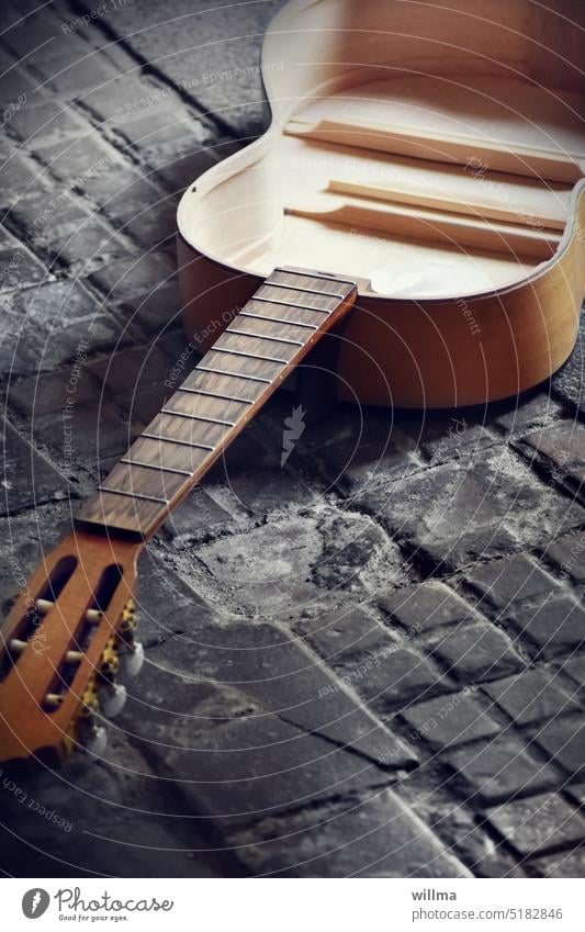 My life without music Guitar Broken Musical instrument stringed instrument Repair body lieen Fretboard federation broken in need of repair Instrument making