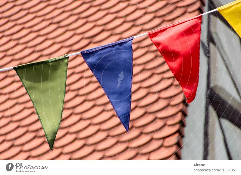 We will not be banned from celebrating I pennant chain Paper chain Flag Multicoloured Cloth Feasts & Celebrations Decoration Firm decoration Street party