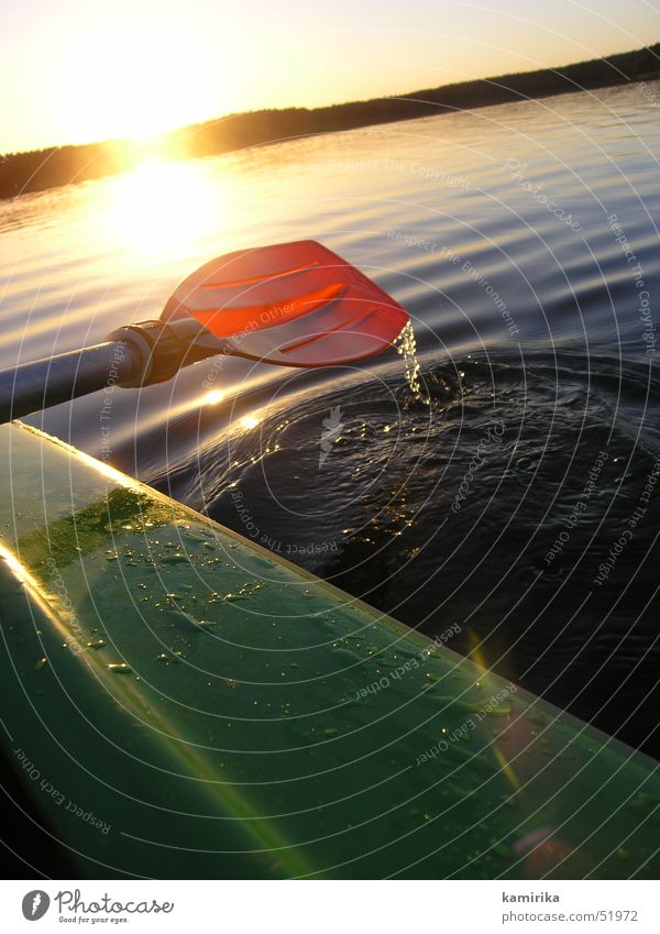 against the current Paddle Sunset Kayak Canoe Reflection Poland Water Drops of water Float in the water