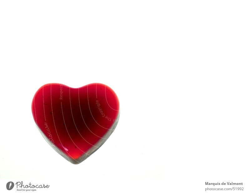 Careful, fragile! Red Heart Valentine's Day Love maximized minimalism Glass