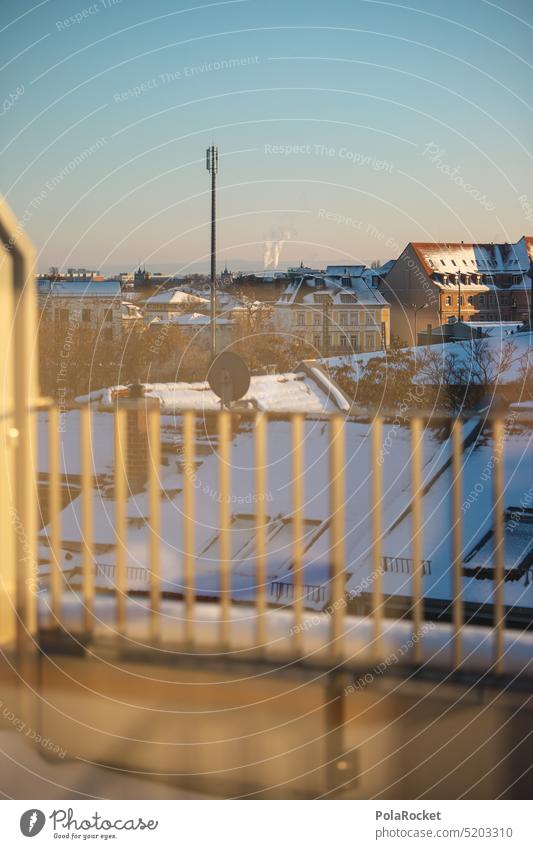 #A0# Dresden in winter white dresden-neustadt Winter Heat Town Building roofs rooftop landscape Architecture Downtown Sky