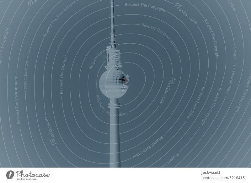 Negative is the new positive Berlin TV Tower Landmark International style Architecture Tourist Attraction Capital city Manmade structures Negative image