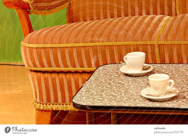 - Grandma's coffee party - Retro Nostalgia Sofa Relaxation Sixties Seventies Table Coffee cup Seating Break To have a coffee Former seating group