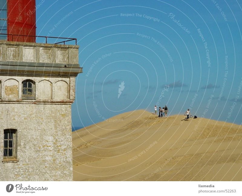 Danish Desert #1 Lighthouse Sanddrift Sandstorm Wanderdüne Rubjerg Knude Beach dune Human being Wind Sky lonstup Denmark