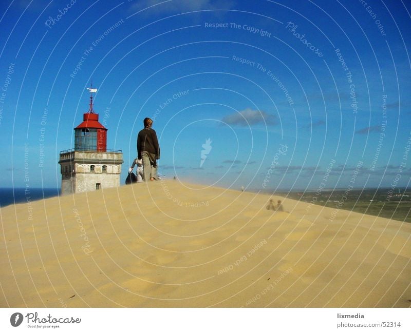Danish Desert #2 Lighthouse Dune Beach dune Sand Human being Wind Sanddrift Sandstorm Sky Wanderdüne Rubjerg Knude Lønstrup Denmark