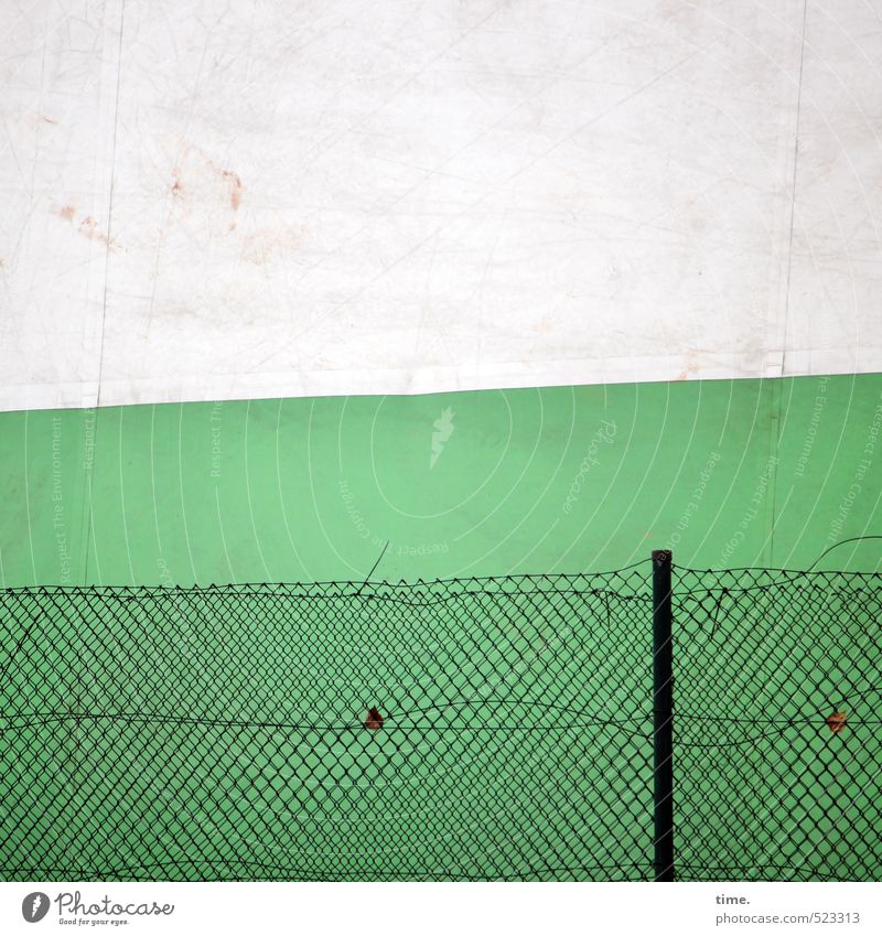Small tennis, only more Hamburg Hall Tent Tarpaulin Wall (barrier) Wall (building) Facade Fence Fence post Wire netting Wire netting fence Metal Plastic Net