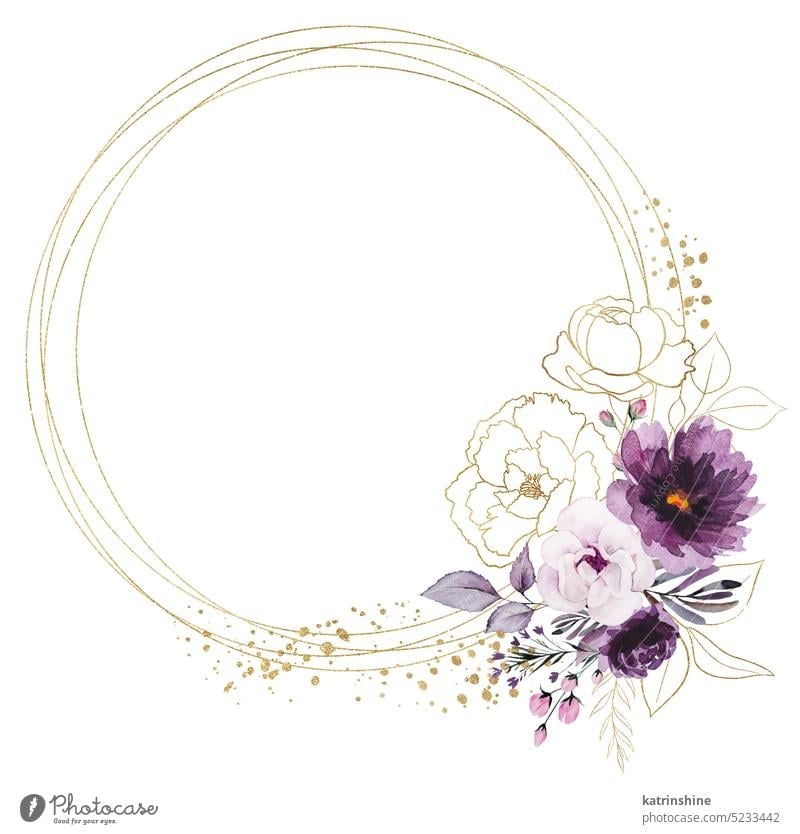 purple flower border design