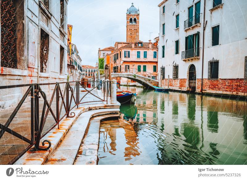 Venice, Italy. Beautiful scenery of the typical channels canals in old vintage Venezia city venezia italy venice boat beautiful tourism europe famous house