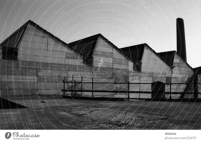 factory Town Industrial Cloth exterior fabric Black & white photo tecnology landscape works from outside (outside) Black and white Work and employment