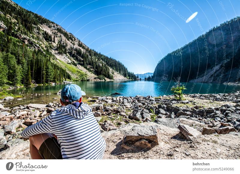 once upon a time in canada Alberta Landscape Lake Mountain Canada Rocky Mountains Far-off places Wanderlust mountain lake Banff National Park Loneliness Lonely