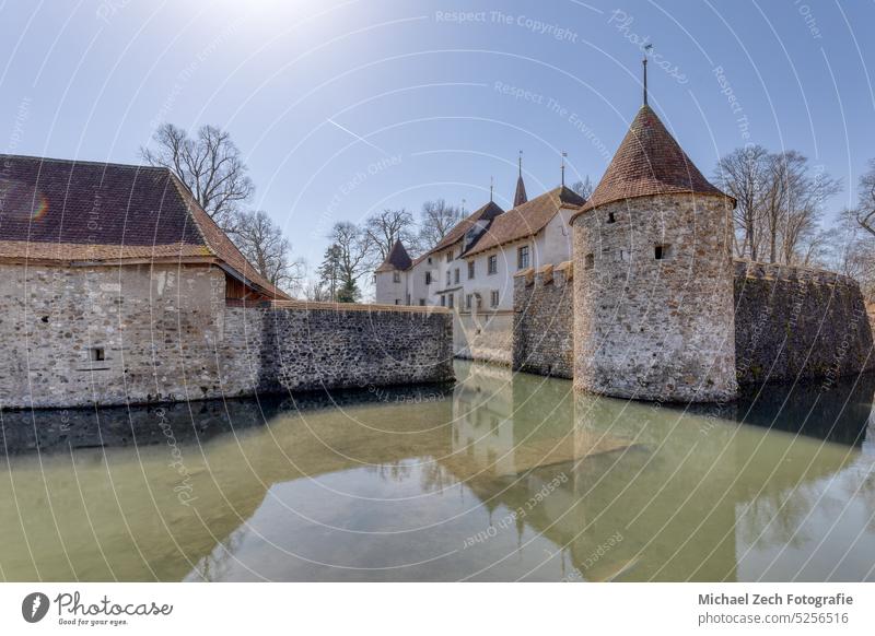 Castle Hallwyl in Switzerland castle architecture switzerland building landmark water tourism old historic europe ancient lake history swiss fortress famous