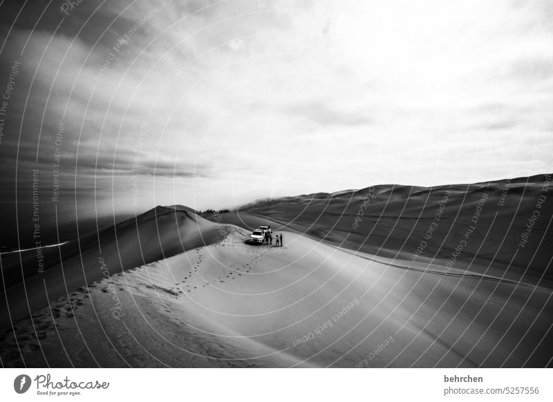 Heaven and earth Longing Freedom sandwich harbour dunes Exterior shot especially Nature Sand Africa Namibia Far-off places Loneliness Walvis bay Landscape