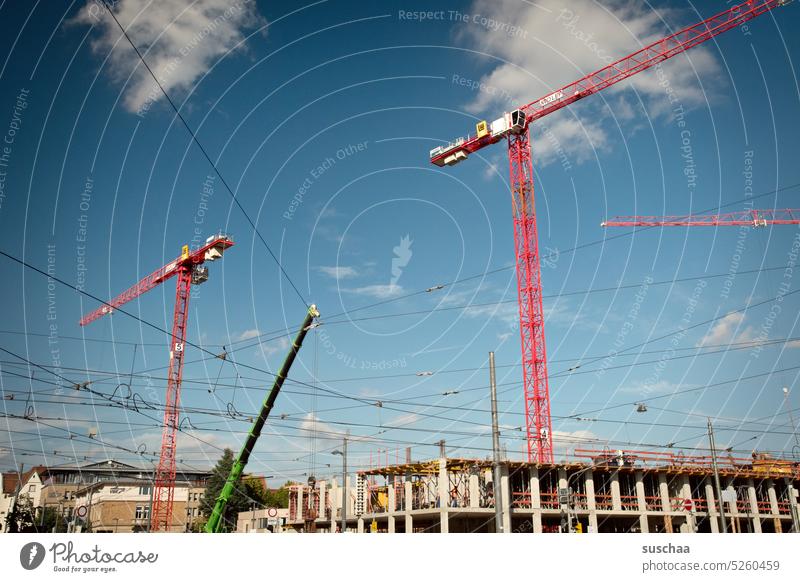 cross-linked Sky Town Cable power cable Crane Electricity Energy industry Technology Transmission lines stream power line Urban expansion House building