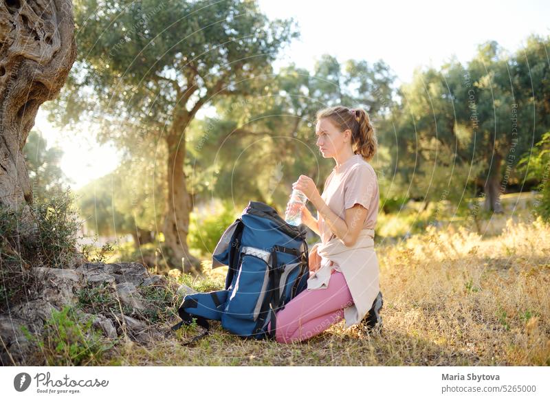 Hiking Girl Hiker with Friends Stock Photo - Image of exploration
