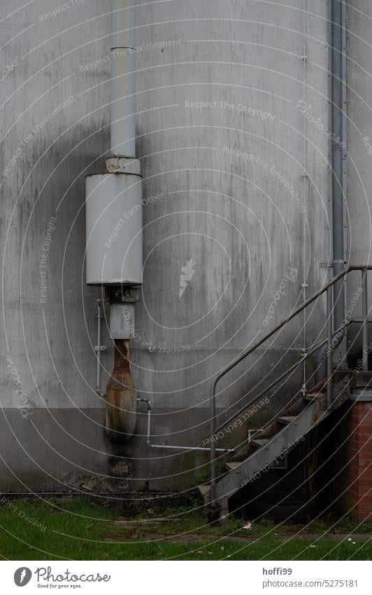 Decay of an industrial facade Industrial plant Decline destruction Rust Industrial Photography Derelict Building Factory Change Exterior shot Industry