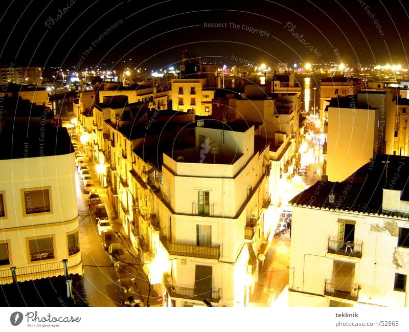 ibiza @ night Ibiza Town House (Residential Structure) Night Sea of light Window Dark Mixture Street Light