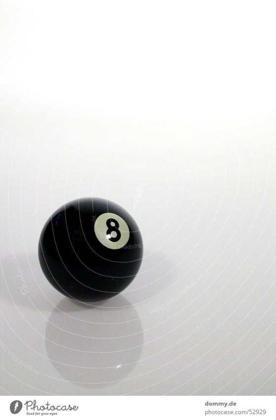 8-Ball Round Black Pool (game) White Gray Playing Digits and numbers spieglung Shadow