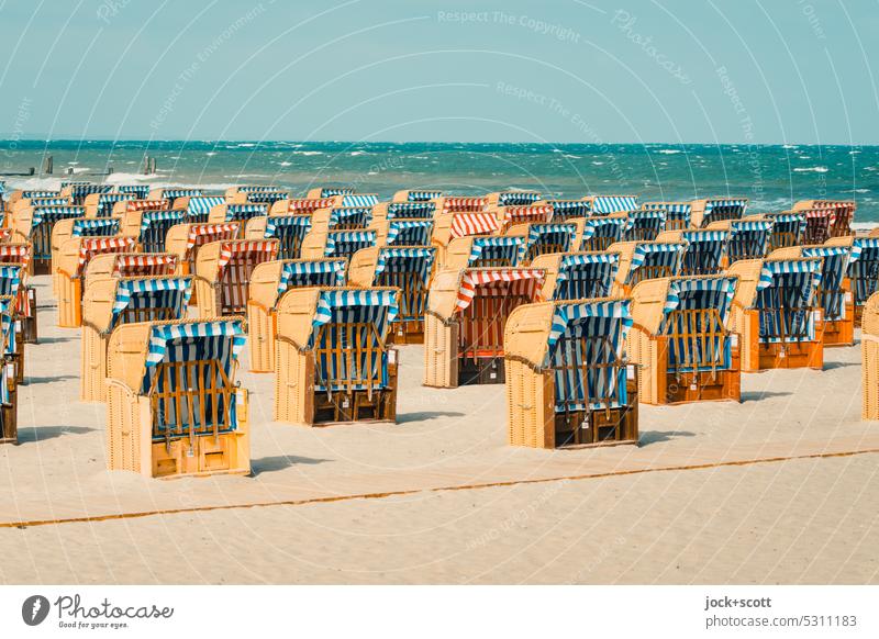 Collection ... Beach chairs on the beach of Travemünde TRavemünde Baltic Sea Vacation & Travel Ocean Relaxation coast Tourism Beach chair rental Lübeck
