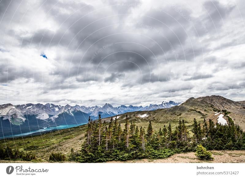 summiteers especially Landscape North America Alberta Jasper national park Canada Fantastic Sky Mountain Far-off places Wanderlust Rocky Mountains Lake Maligne