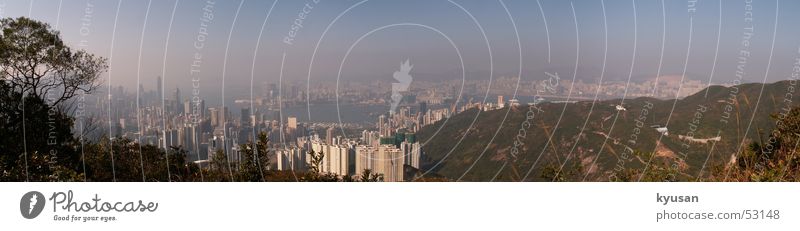 HK Panorama Sky Asia China Town Hongkong Panorama (View) a simple panorama Large Panorama (Format)